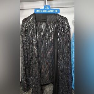 Black and Silver Sequin Jacket